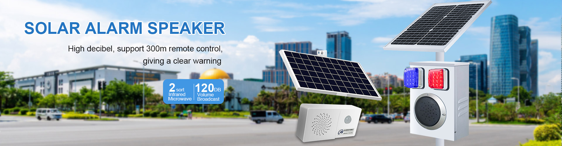 Outdoor Solar Energy Public Warning Alarm Device